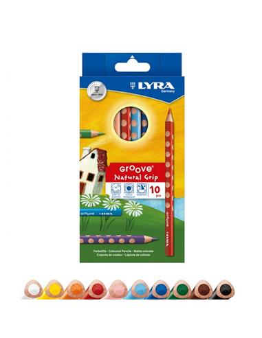 LAPIZ LYRA GROOVE 10 COLORES TRIPLUS ERGONOMICO
