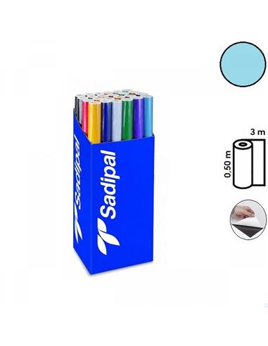 PLASTICO ADHESIVO SADIPAL 0,50x3m AZUL TURQUESA