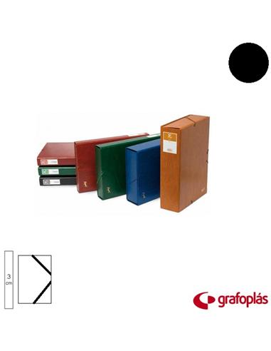 CARPETA PROYECTO GRAFOPLAS 3cm GOMILLA NEGRO