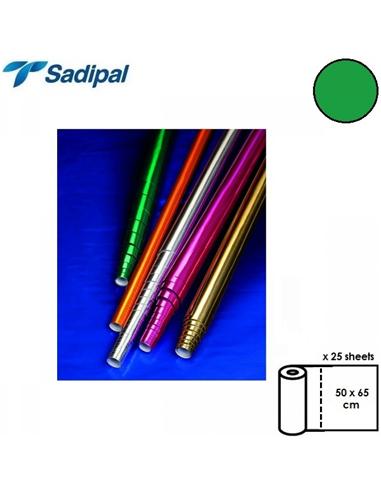 PAPEL METALIZADO SADIPAL ROLLO 25H 50x65cm VERDE
