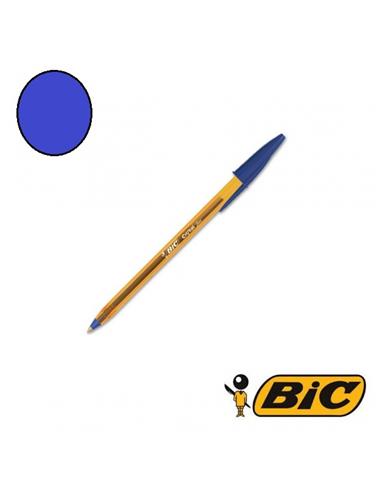Bolígrafo Bic Naranja Fine Azul