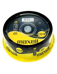 CD-R MAXELL 700 MB 80 MIN.1x52 SPINDLE BOTE 25 UDS