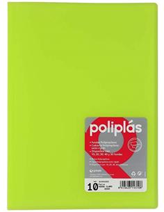 CARPETA CON FUNDAS GRAFOPLAS 10F T.F. VERDE