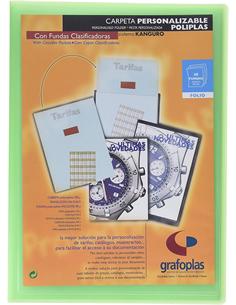CARPETA CON FUNDAS GRAFOPLAS 40F T.F. VERDE CLARO