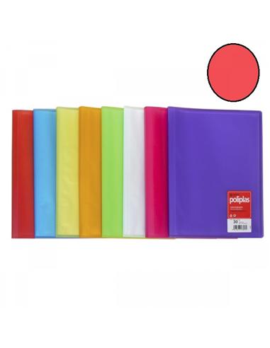 CARPETA CON FUNDAS GRAFOPLAS 40F T.F. ROJO