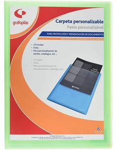 CARPETA CON FUNDAS GRAFOPLAS 20F T.F. VERDE CLARO