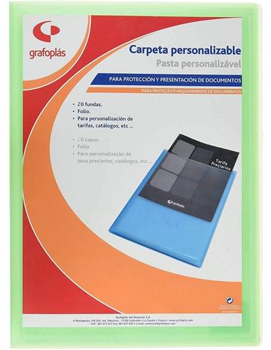 CARPETA CON FUNDAS GRAFOPLAS 20F T.F. VERDE CLARO