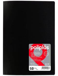 CARPETA CON FUNDAS GRAFOPLAS 50F T.F. NEGRO