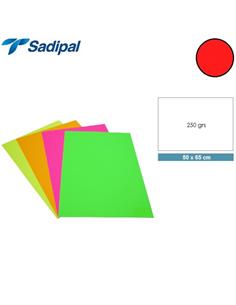 CARTULINA SADIPAL 50x65 cm 250g ROJO FLUOR
