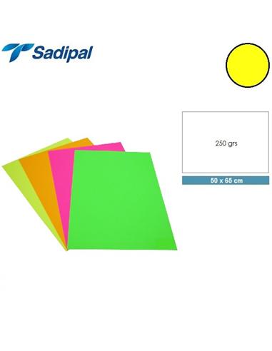 CARTULINA SADIPAL 50x65 cm 250g AMARILLO FLUOR