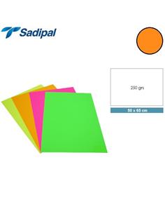 CARTULINA SADIPAL 50x65 cm 250g NARANJA FLUOR