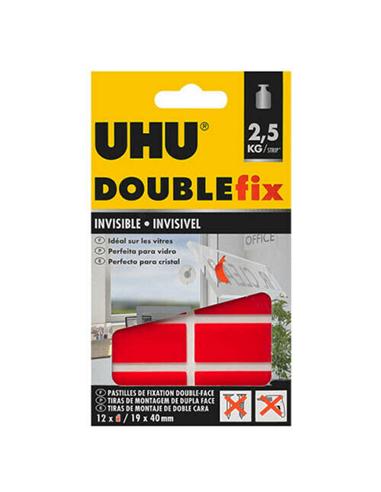 CINTA ADHESIVA UHU DOS CARAS TRANSP. 1.9x40mm 12ud