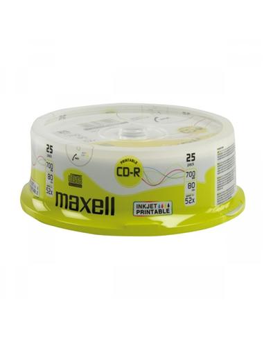 CD-R MAXELL 700 MB 80 MIN.1x52 SPINDLE BOTE 25 UDS
