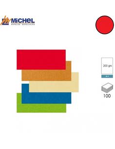 CARTULINA MICHEL A4 200g 100H ROJO