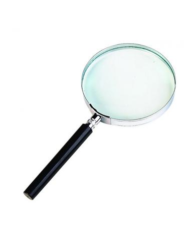 LUPA DE CRISTAL ARO METALICO 75 mm  W-104 NEGRO
