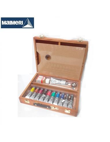 SET PINTURA MALETIN MAIMERI OLEO 10x20ml + ACCS