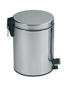 PAPELERA ACERO INOXIDABLE REDONDA CON PEDAL 20L