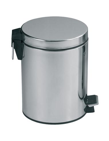 PAPELERA ACERO INOXIDABLE REDONDA CON PEDAL 20L