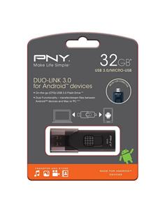 PEN-DRIVE PNY DUO-LINK 32 GB USB 3.0 NEGRO