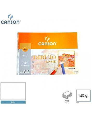 BLOC DIBUJO CANSON A3+ 150gr SIN RECUADRO 20H
