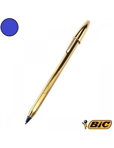 BOLIGRAFO BIC CRISTAL CELEBRATE ORO 1.0mm AZUL