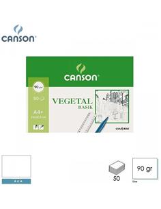 BLOC PAPEL VEGETAL CANSON A4+ 90-95gr 50H