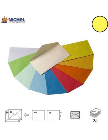 SOBRE MICHEL 125x180mm 80GR AMARILLO LIMON 25U