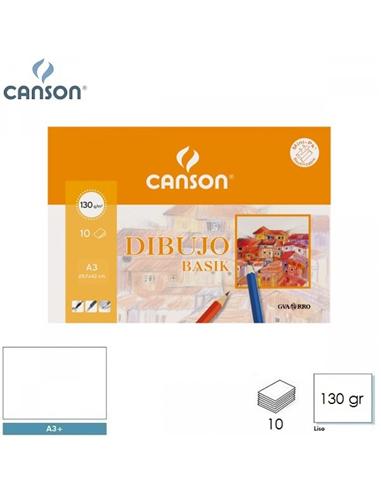 LAMINA DIBUJO CANSON A3+ 130gr SIN RECUADRO 10H