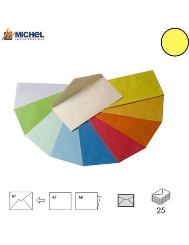 SOBRE MICHEL 110x75mm A7 80GR AMARILLO LIMON 25U