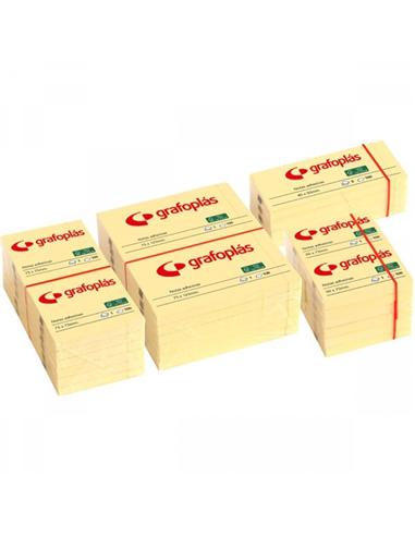 NOTA ADHESIVA GRAFOPLAS 75X75 MM AMARILLA