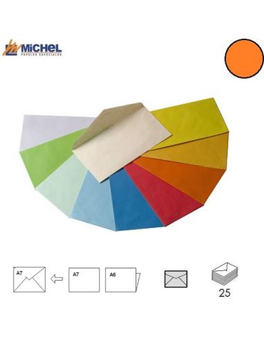 SOBRE MICHEL 110x75mm A7 80GR NARANJA 25U