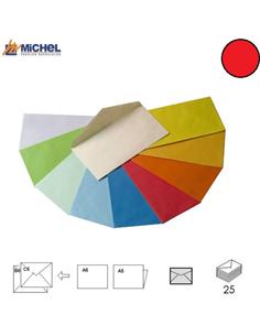 SOBRE MICHEL 125x180mm 80GR ROJA 25U