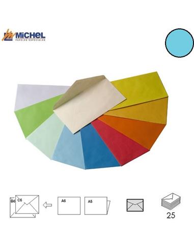 SOBRE MICHEL 125x180mm 80GR AZUL CELESTE 25U