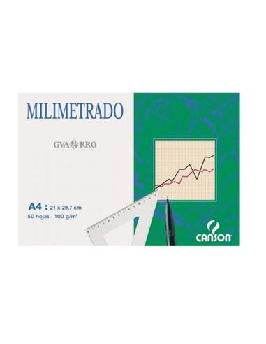 BLOC PAPEL MILIMETRADO T.DIN-A4 100gm 50 HOJAS