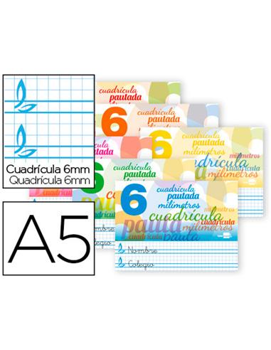 LIBRETA GRAPADA LIDERPAPEL TC CUADROVIA 6mm 32H