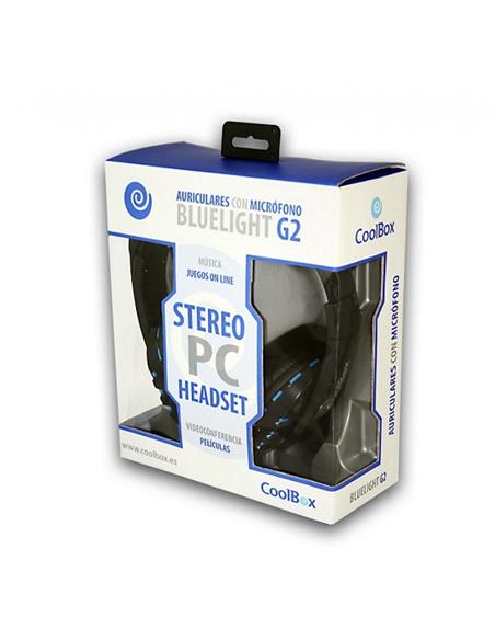 AURICULAR+MICROFONO COOLBOX BLUELIGHT G2 FULL SIZE