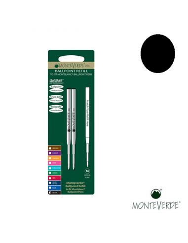 CARGA BOLIGRAFO MONT-BLANC BALLPOINT M x2uds NEGRO
