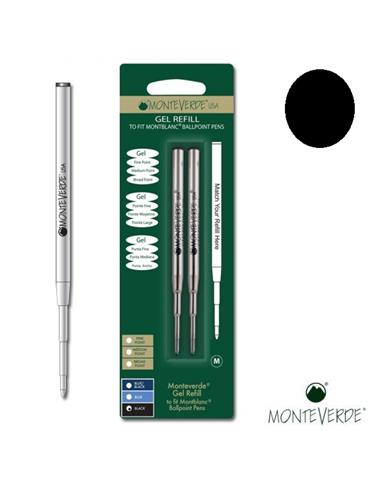 CARGA BOLIGRAFO MONT-BLANC GEL M x2uds NEGRO