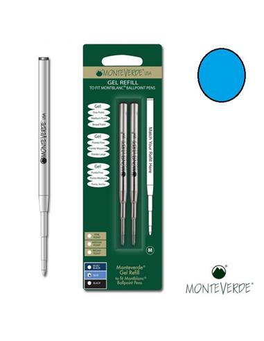 CARGA BOLIGRAFO MONT-BLANC GEL M x2uds AZUL