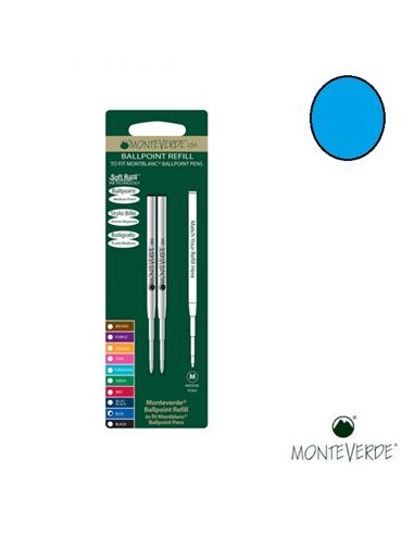 CARGA BOLIGRAFO MONT-BLANC BALLPOINT M x2uds AZUL