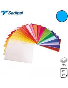 PAPEL SEDA SADIPAL 51x76cm 25 HOJAS AZUL PALIDO