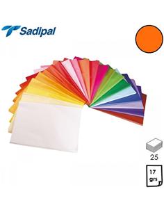 PAPEL SEDA SADIPAL 51x76cm 25 HOJAS NARANJA