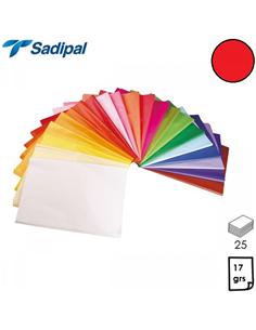 PAPEL SEDA SADIPAL 51x76cm 25 HOJAS ROJO