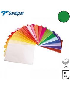 PAPEL SEDA SADIPAL 51x76cm 25 HOJAS VERDE FUERTE