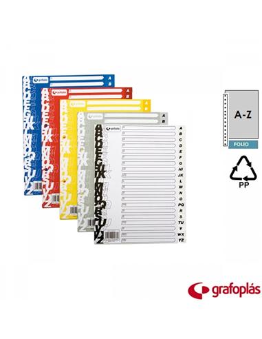 SEPARADOR GRAFOPLAS TF PP A-Z GRIS ECOLOGICO