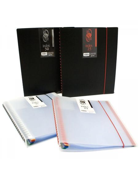 CARPETA CON FUNDAS GRAFOPLAS IN&OUT 25F A4 TRANSL.