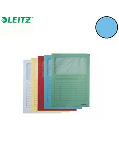 SUBCARPETA LEITZ A4 ELE CON VENTANA AZUL