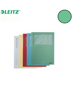 SUBCARPETA LEITZ A4 ELE CON VENTANA VERDE