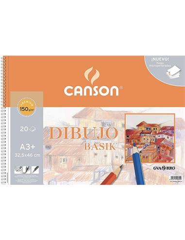 BLOC DIBUJO CANSON A3+ 150gr RECUADRO 20H