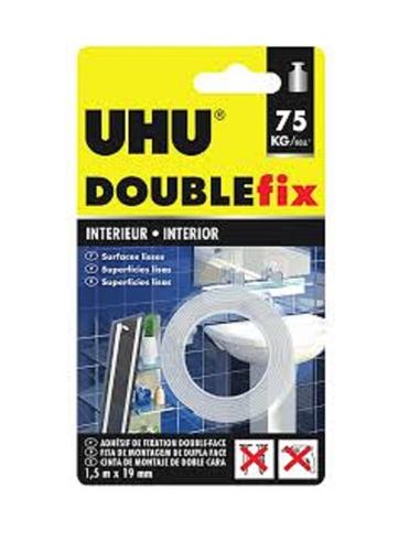 CINTA ADHESIVA UHU DOS CARAS 1.5m x 19mm